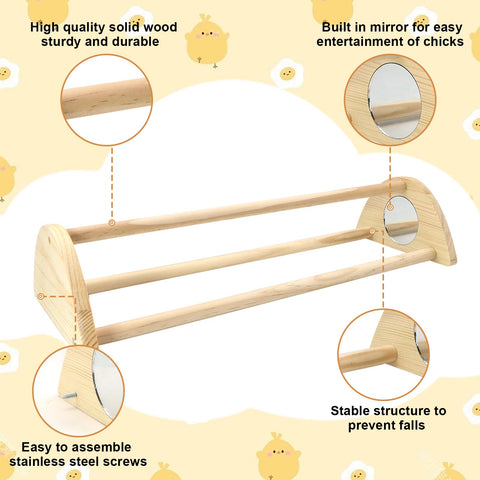 Yasdyri roosting bar for baby chicks supporting climbing and rest