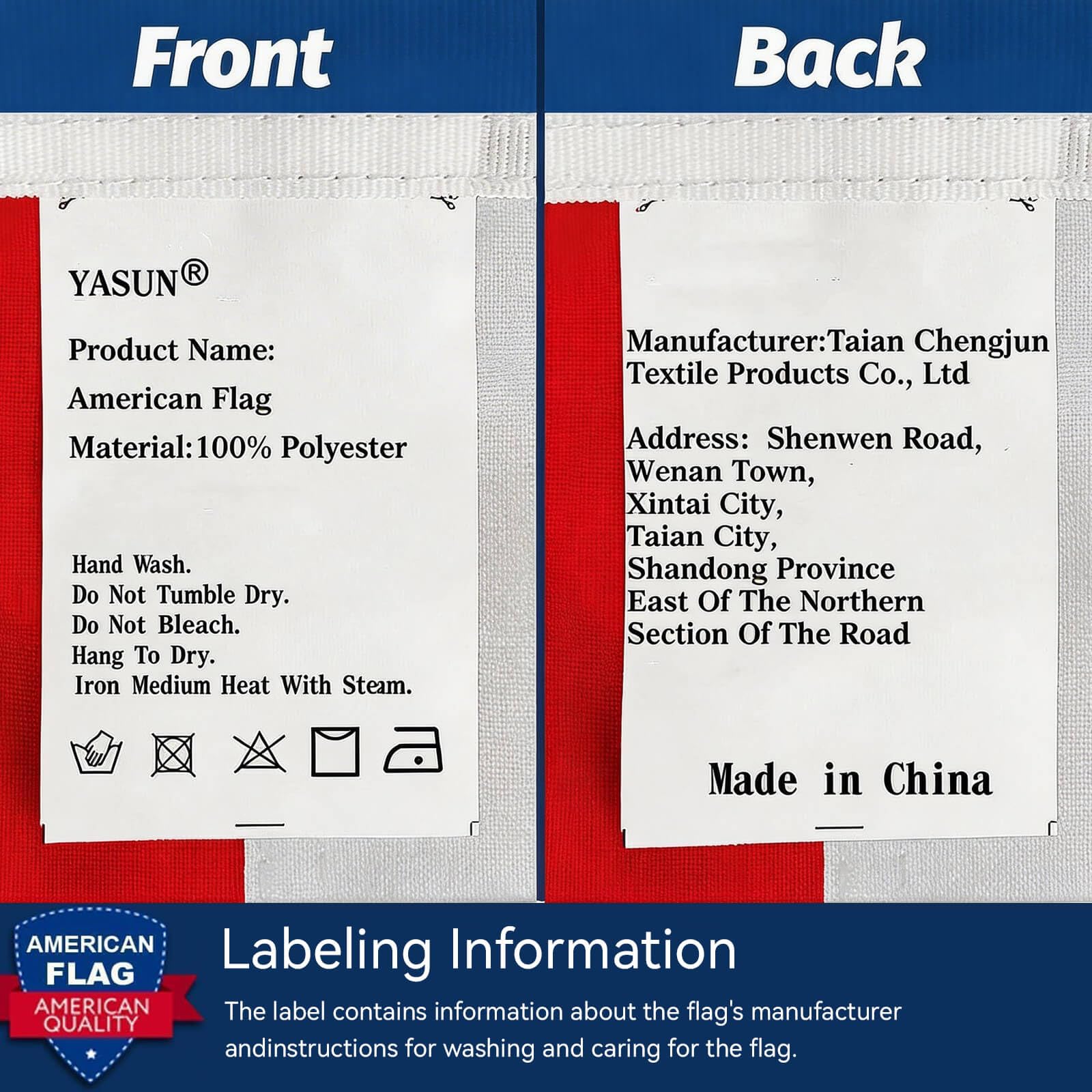Fade resistant hues on the YASUN flag maintaining vivid colors