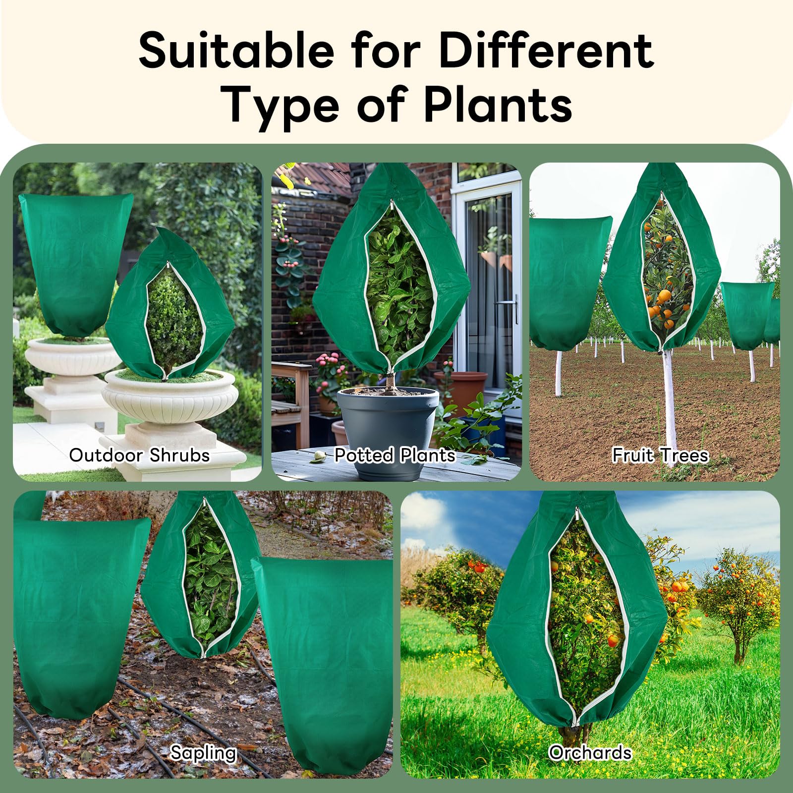 YATHO cover applied to tomato and shrub varieties in a garden