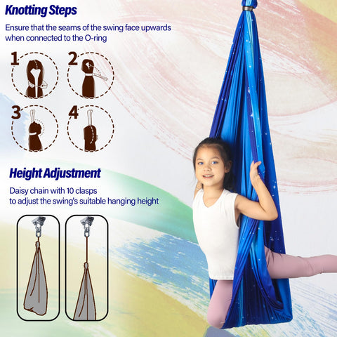 Yatoco sensory swing supports up to 300 pounds for kids and adults