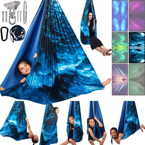 Yatoco Sensory Swing with 360 swivel hanger for versatile play indoors or outdoors