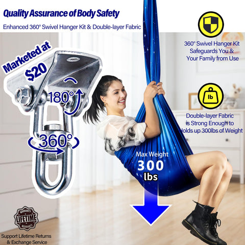 Yatoco sensory swing with 360° swivel hanger for versatile movement