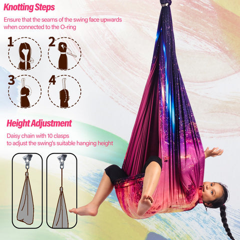 Yatoco sensory swing double-layer fabric supports durable use