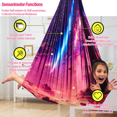 Yatoco sensory swing U-hooks anchor safely for indoor spaces