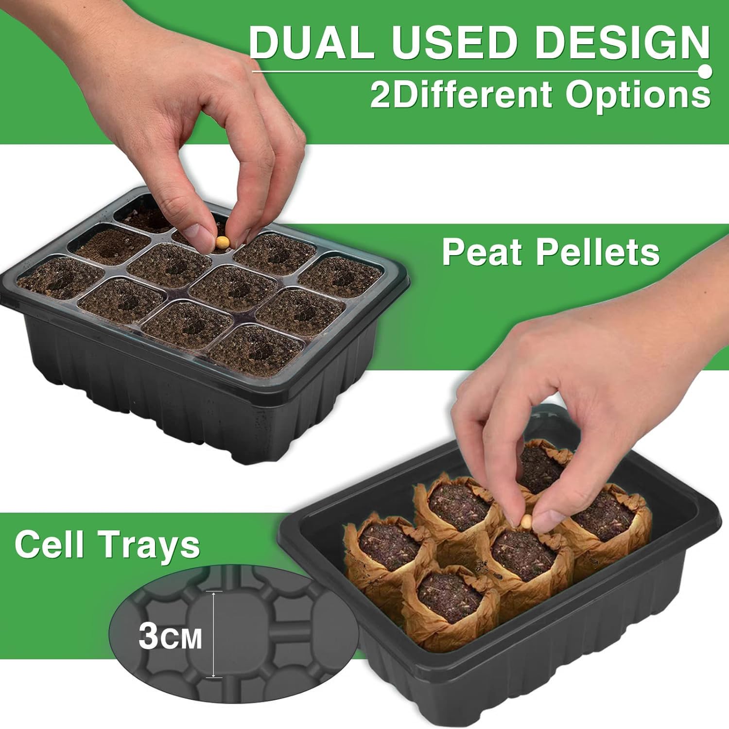 YAUNGEL durable 0.8mm PVC tray resists wear and lasts for seasons.