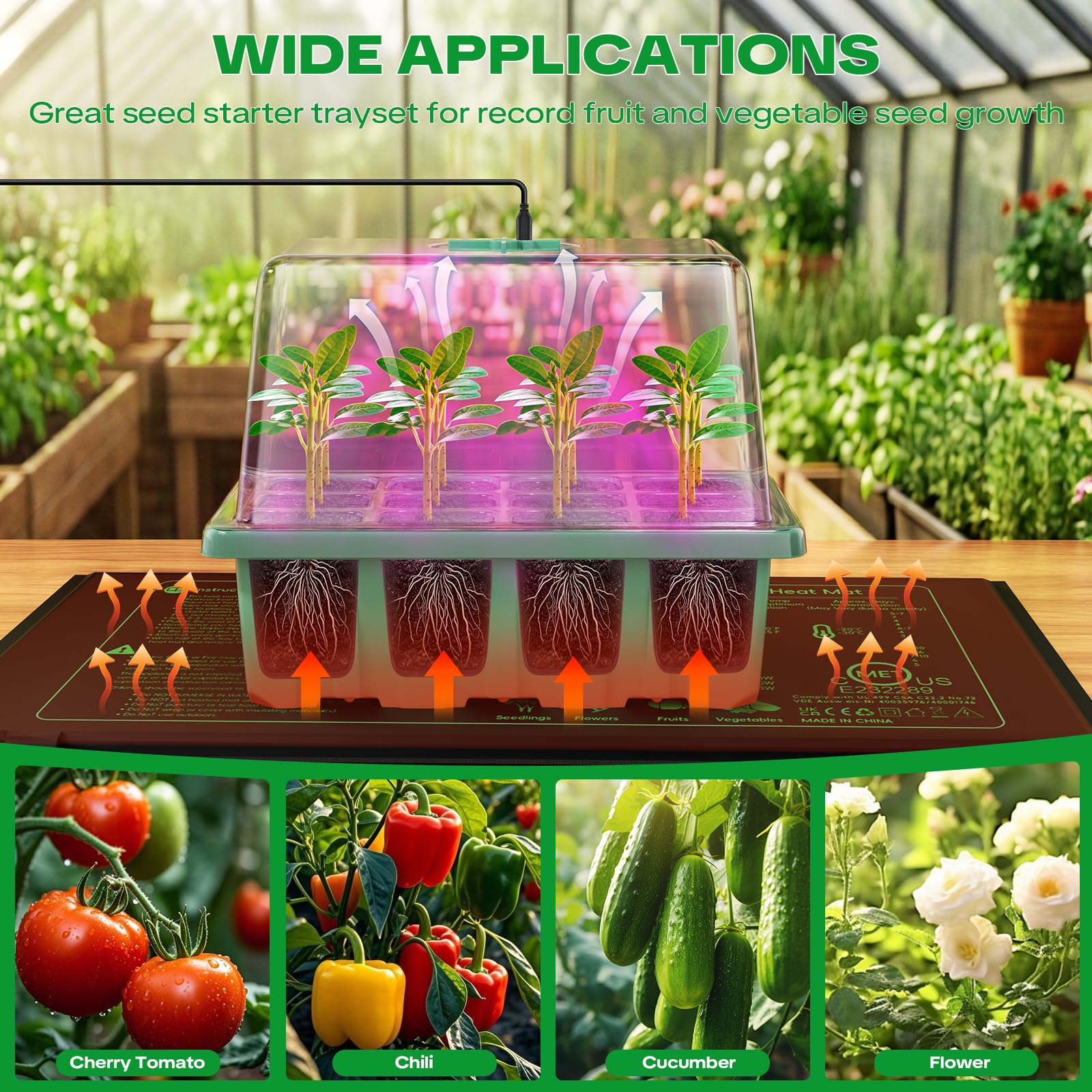 YAUNGEL durable PVC seed tray is reusable and crack-resistant.