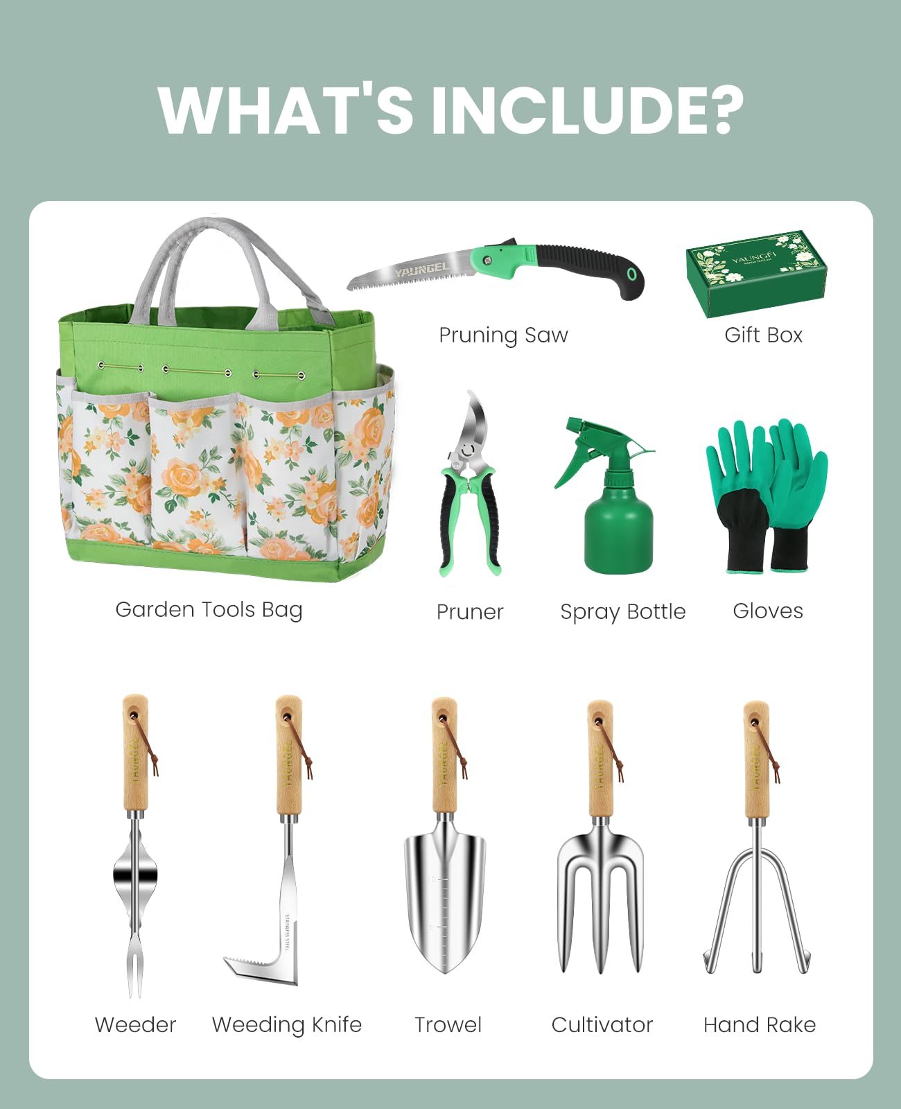YAUNGEL gardening gloves protect hands during digging and planting