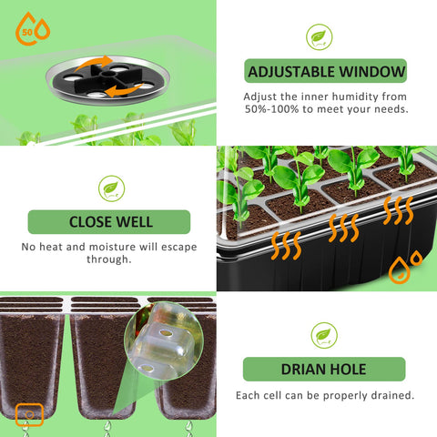 YAUNGEL heightened lid enables taller seedlings to grow with space.