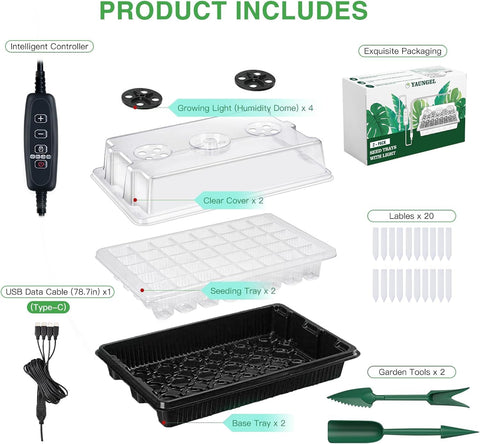 YAUNGEL indoor garden seed starter setup is ideal for year-round germination.