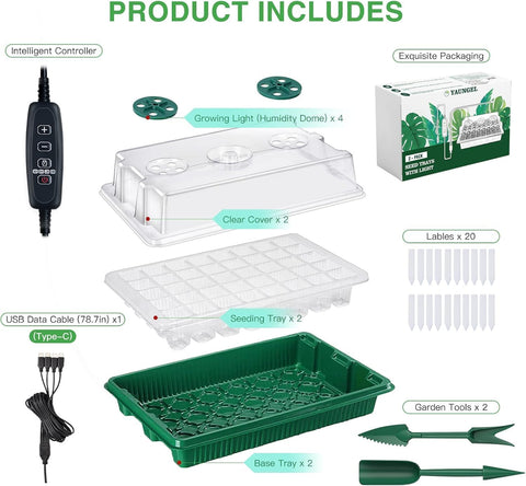 YAUNGEL compact indoor garden setup for herbs, vegetables, and flowers.