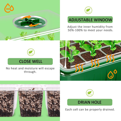 YAUNGEL seed starter tray 0.8mm thick for durable, reusable rooting systems.