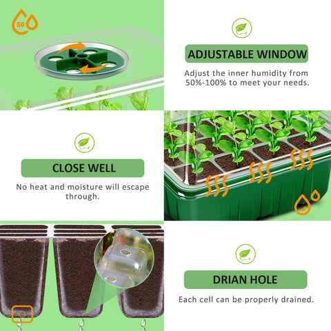 YAUNGEL seed starter tray 0.8mm thick for durable reuse.