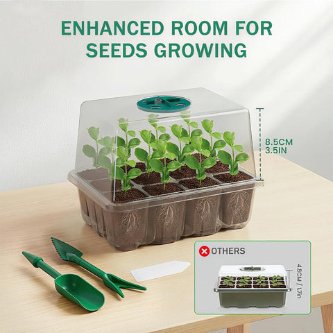 YAUNGEL seed starter tray clear lid for visibility during germination