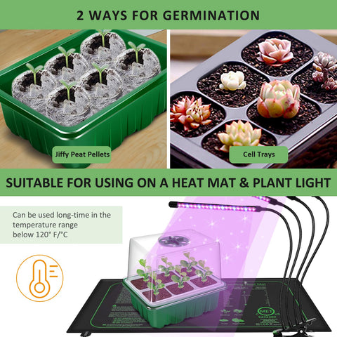 YAUNGEL seed starter tray with drainage holes promotes healthy root development.