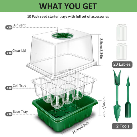 YAUNGEL seed starter tray bottom drainage holes improve water management.