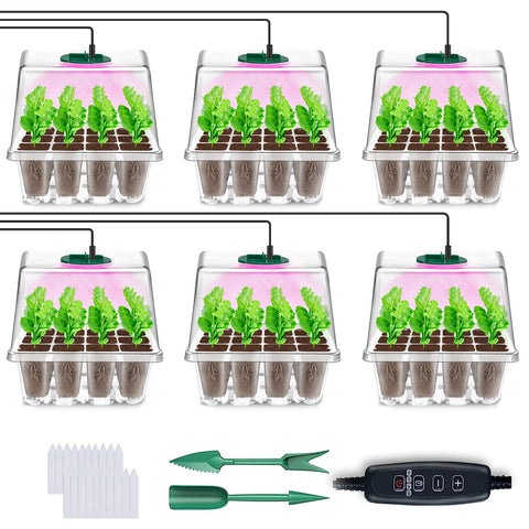 YAUNGEL seed starter tray with grow light for healthy seedling growth