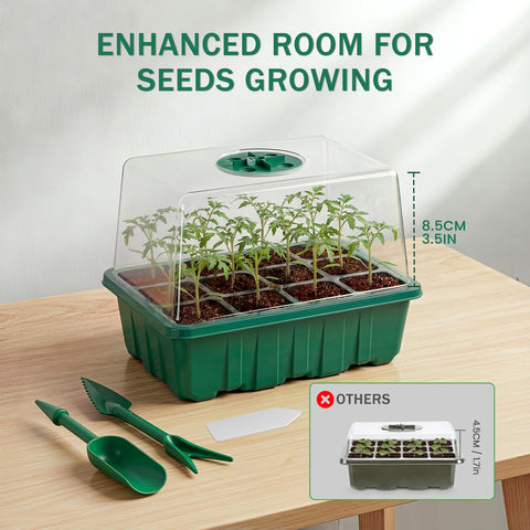 YAUNGEL seed starter tray plant-labels helps organize seeds for quick reference.