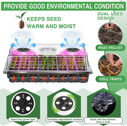 YAUNGEL seed starter tray smart controller showcases adjustable brightness and timing.