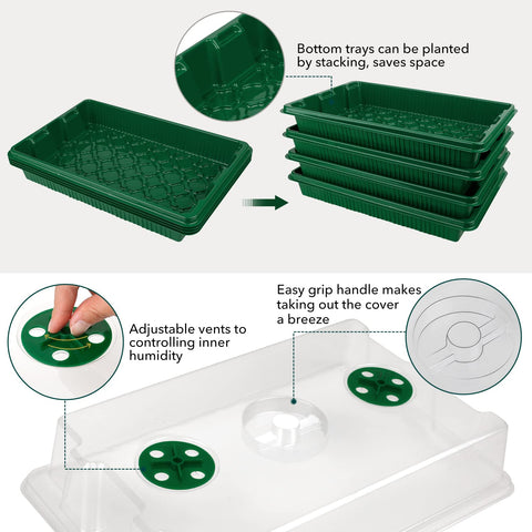 YAUNGEL stackable design saves space in indoor germination setups.