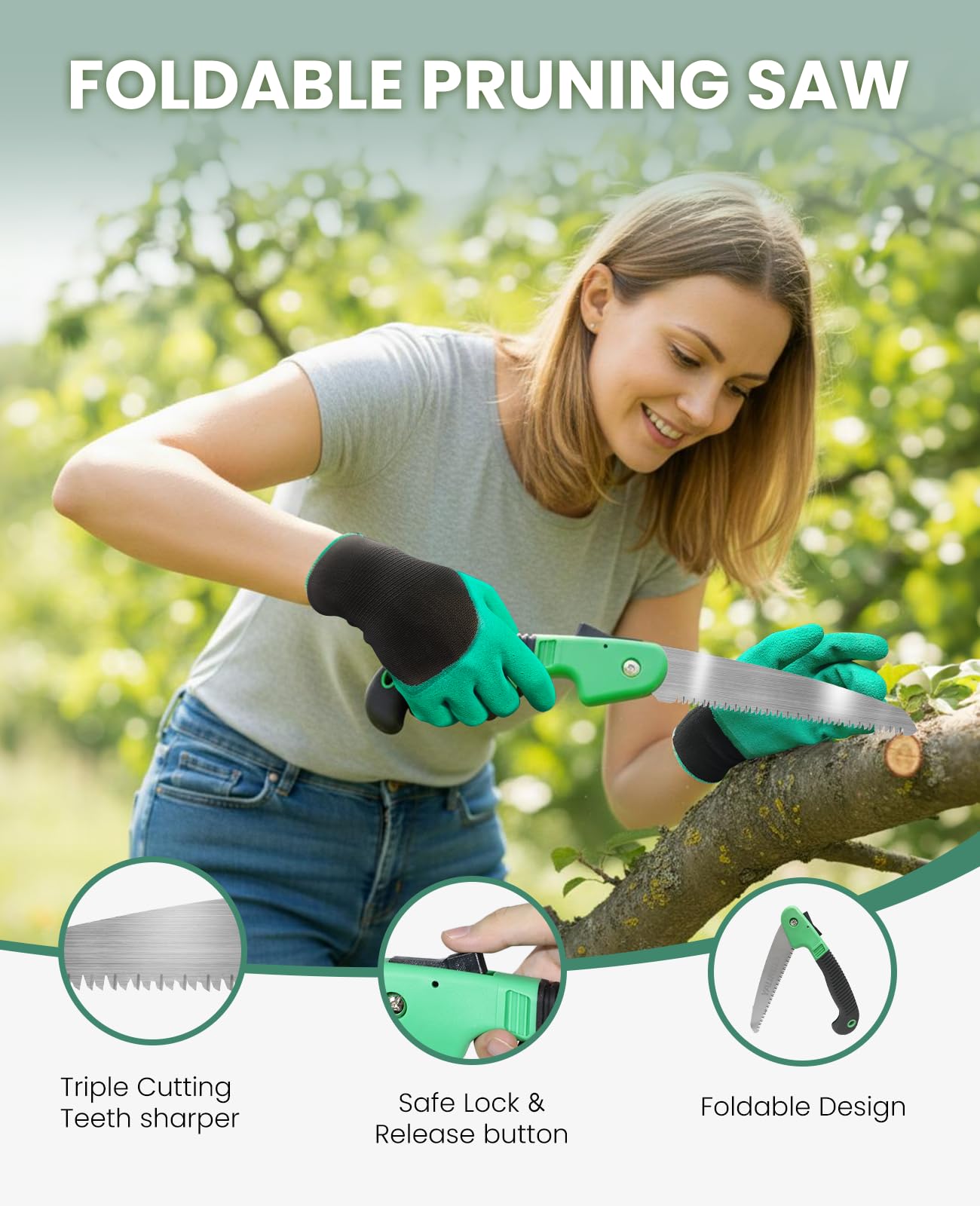 YAUNGEL stainless steel garden tools for durable, rust-resistant performance
