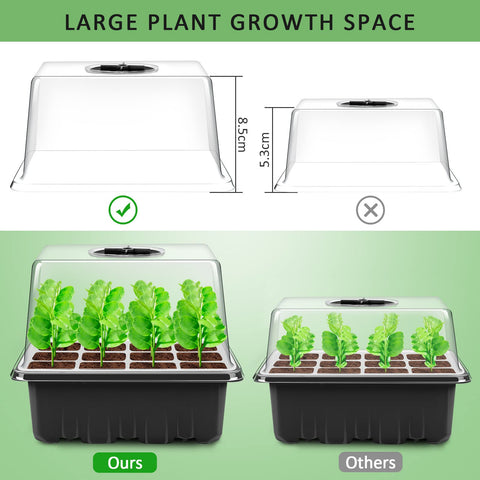 YAUNGEL 0.8mm PVC seed trays, sturdy construction supports repeated use.