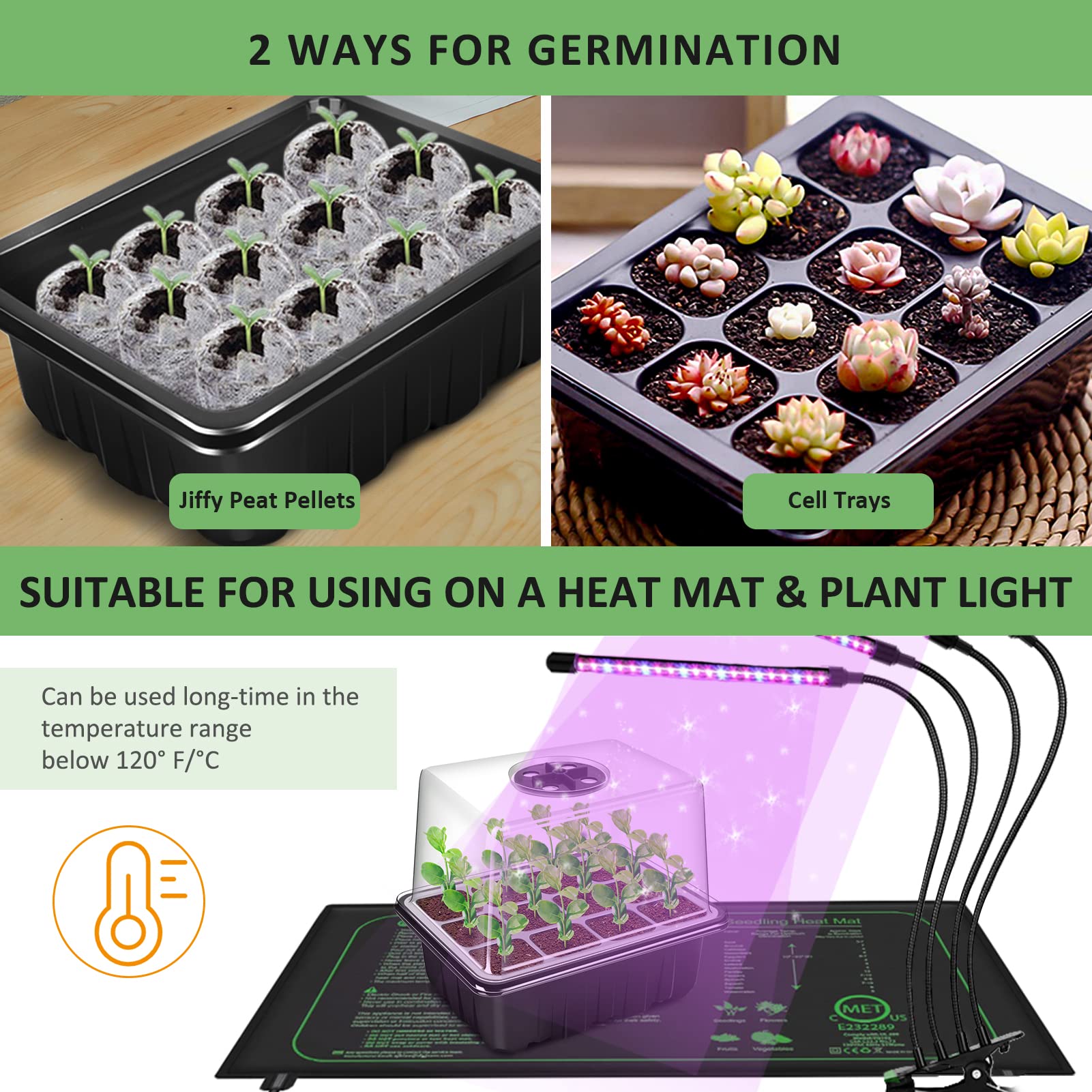 YAUNGEL transparent seed tray lets you monitor progress at a glance.