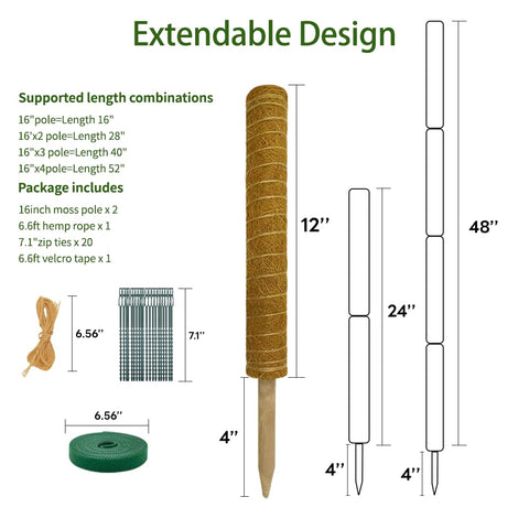 YAWAHOME moss pole multi pole tower allows scalable vertical displays.