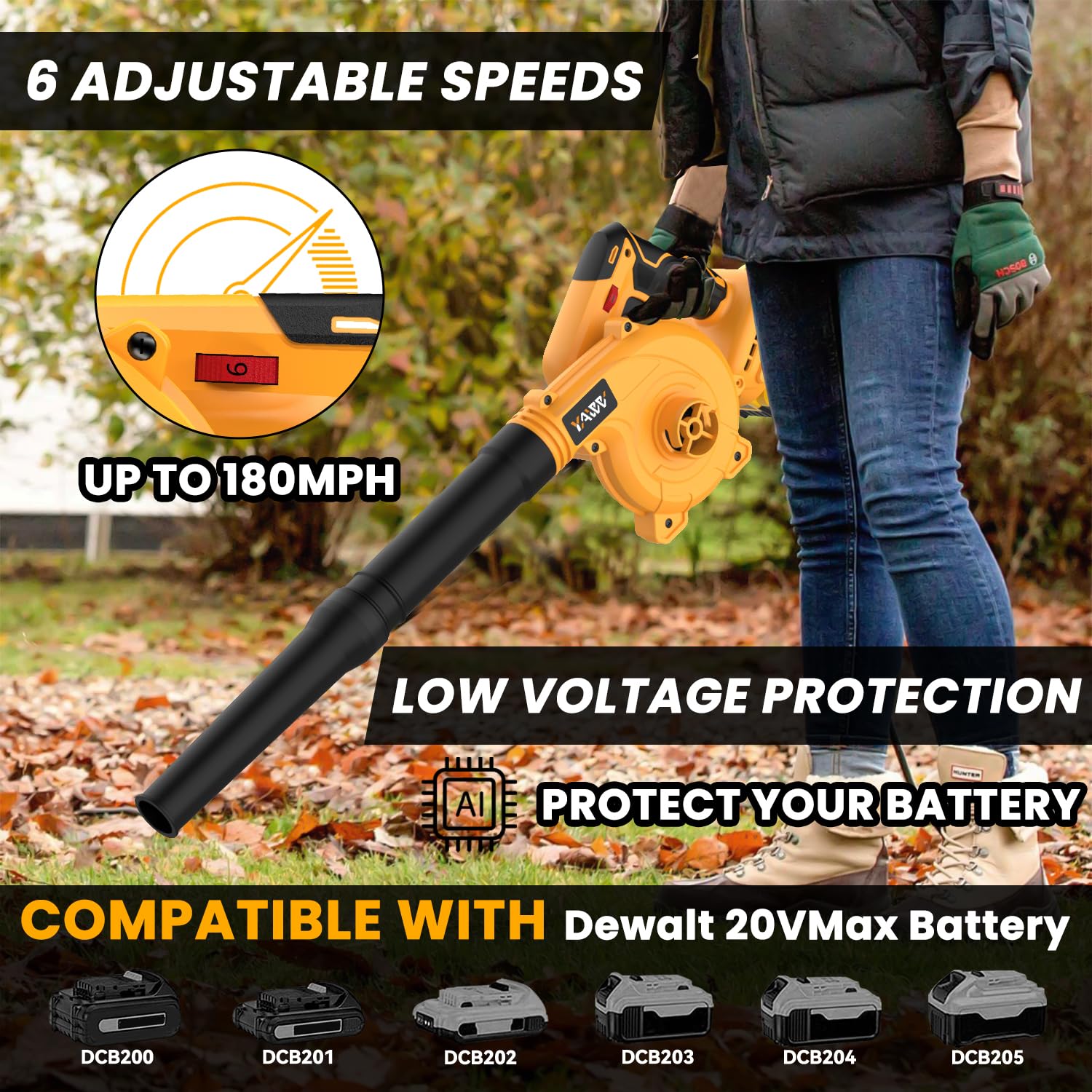 YAWV 2-in-1 blower and vacuum enables versatile indoor and outdoor cleanup.