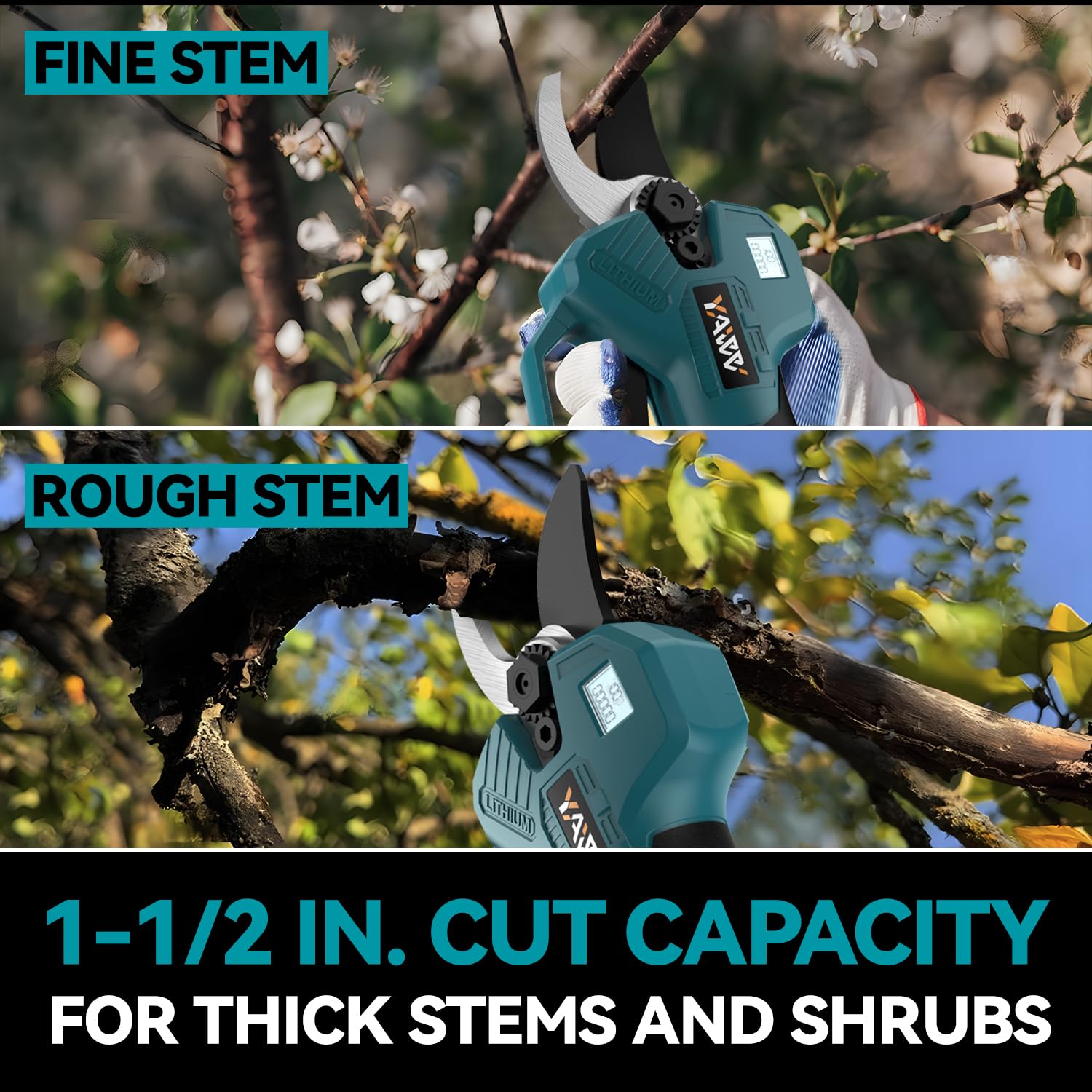 YAWV lightweight pruning shears at 1.6 lbs reduce fatigue