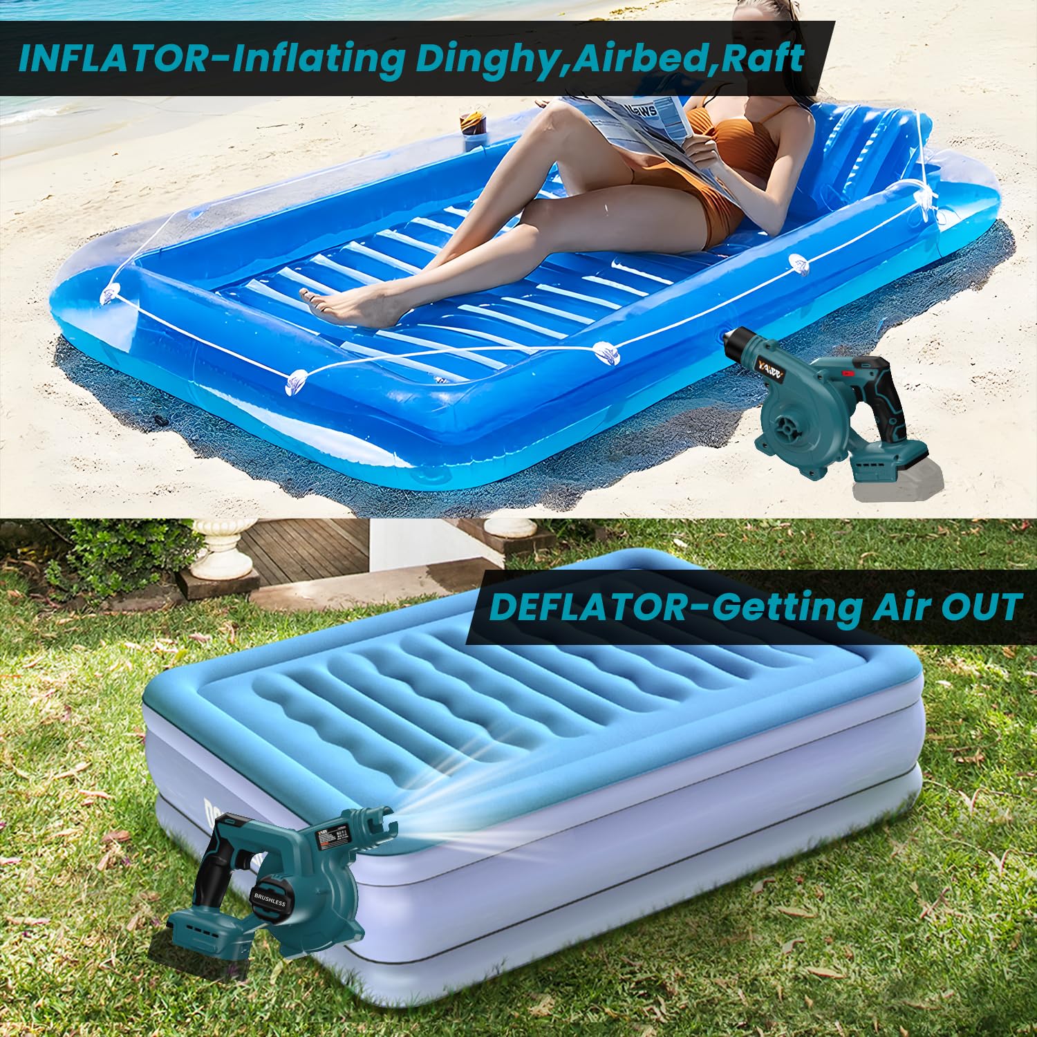 YAWV portable design image highlights ergonomic handle for comfort.