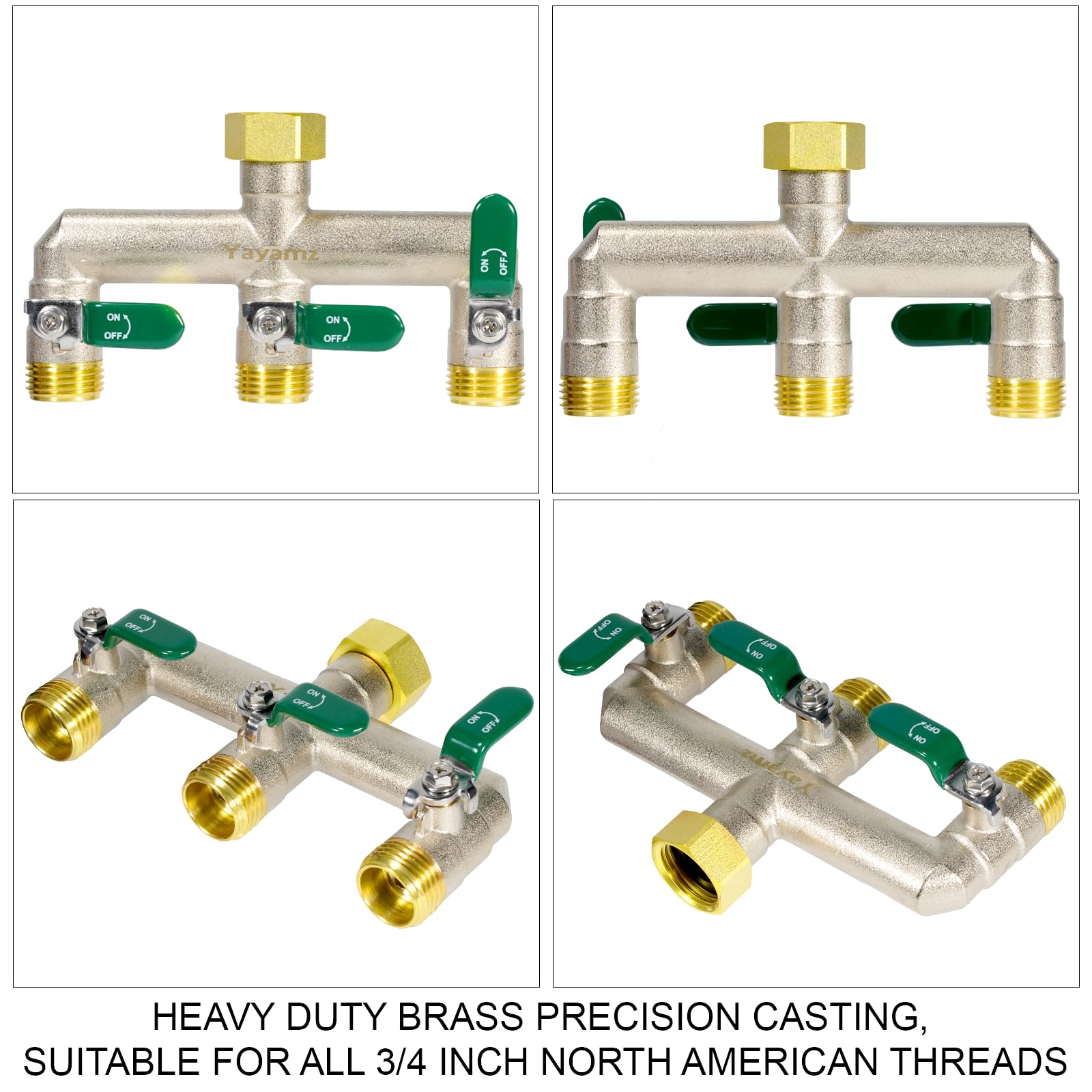 Yayamz brass construction withstands temperature extremes and weather