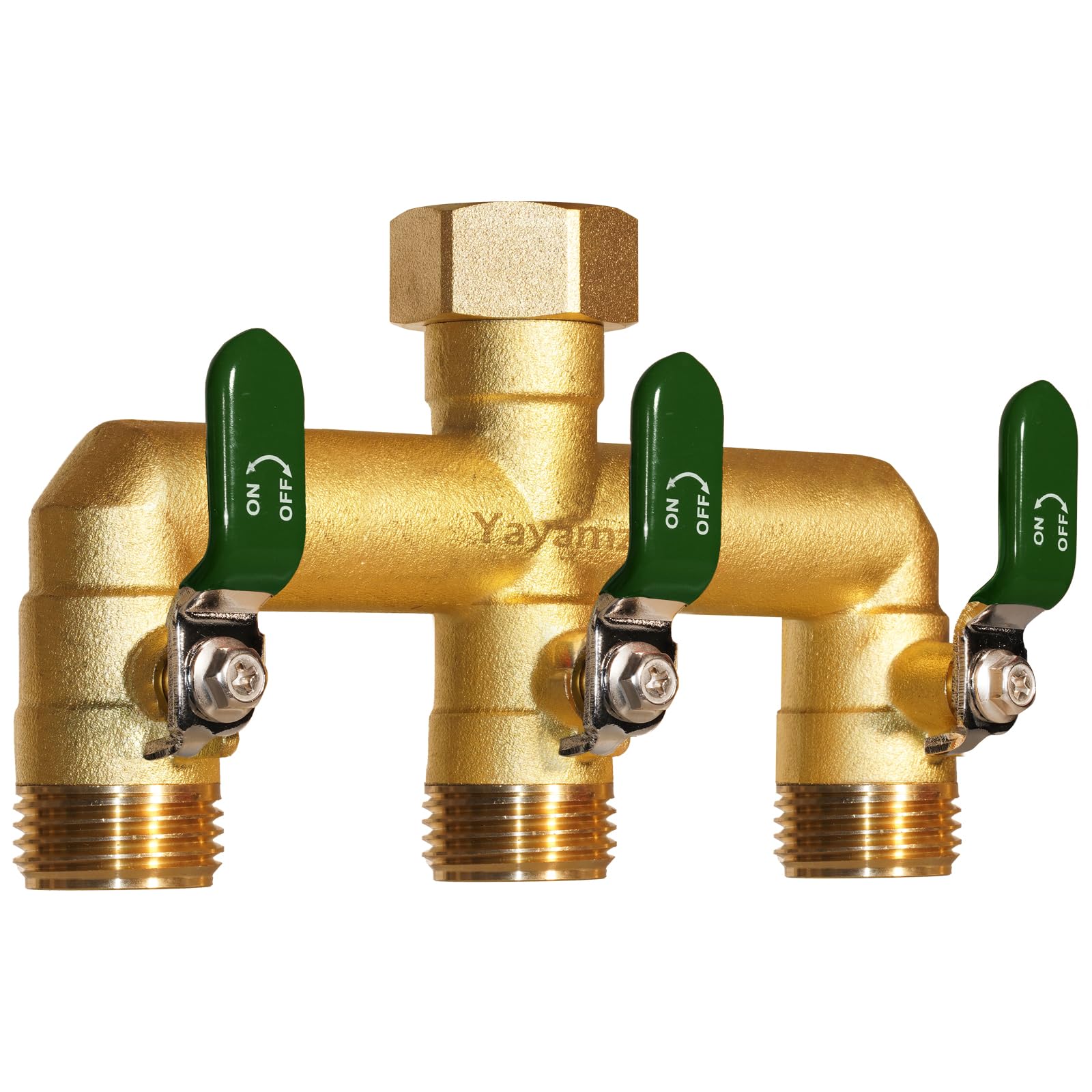 Yayamz hose divider with large design for easy multi-outlet setup.