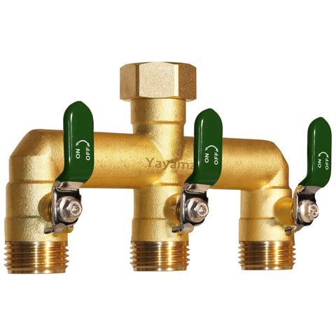 Yayamz hose divider with large design for easy multi-outlet setup.