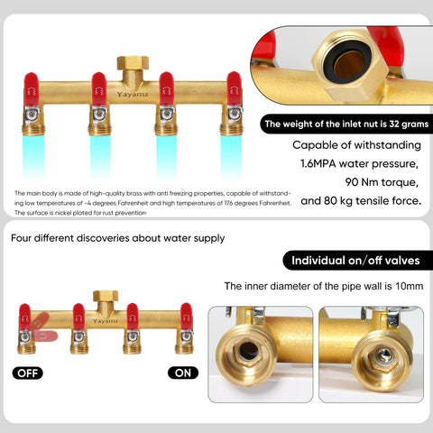 Yayamz 1.77 inch spout spacing enabling multi timer irrigation layouts.