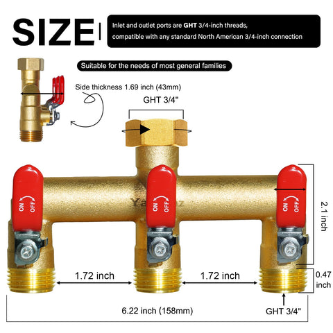 Yayamz hose splitter vertical outlet angles illustrate easier connections and reduced strain