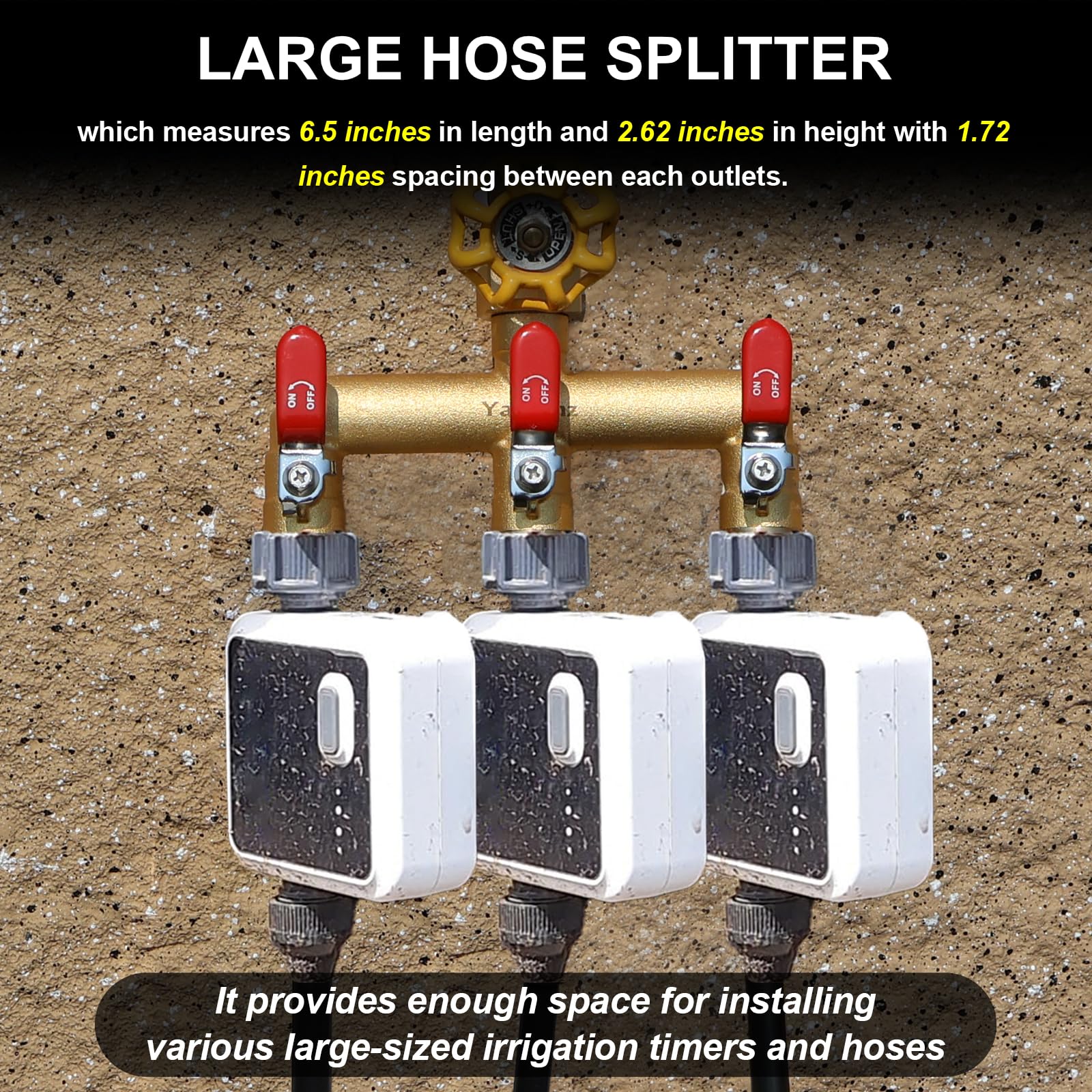 Yayamz outdoor faucet installation with hex inlet for tool-free setup