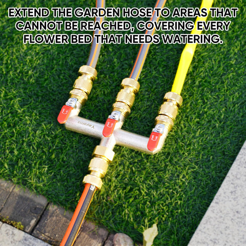 Yayamz 3/4 inch male outlets for standard hose compatibility.