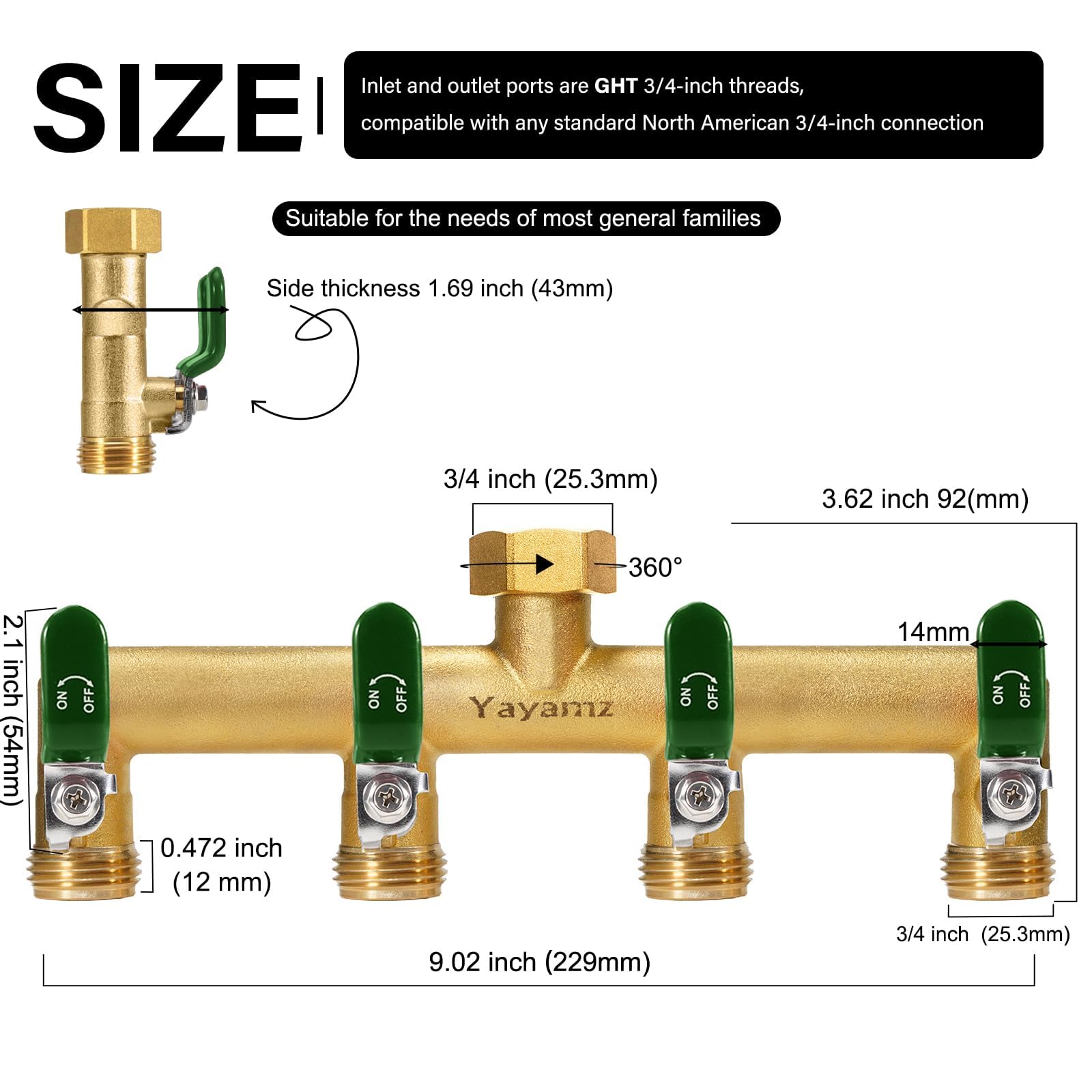 Yayamz 1.77 inch spout spacing enables multi-timer setup.