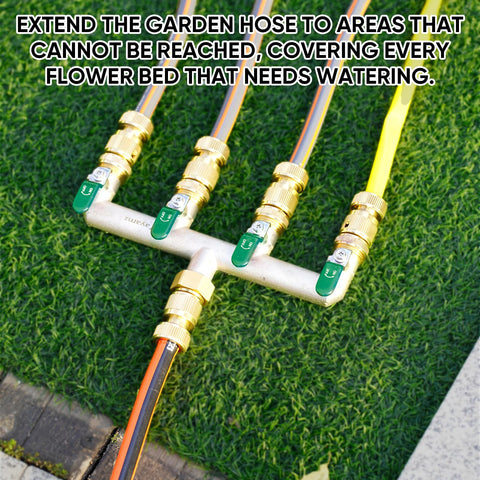 Wide 1.77 inch spout spacing fits multiple hoses and tools.