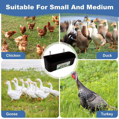 YAYODS easy height adjustment helps poultry reach feed as they grow.
