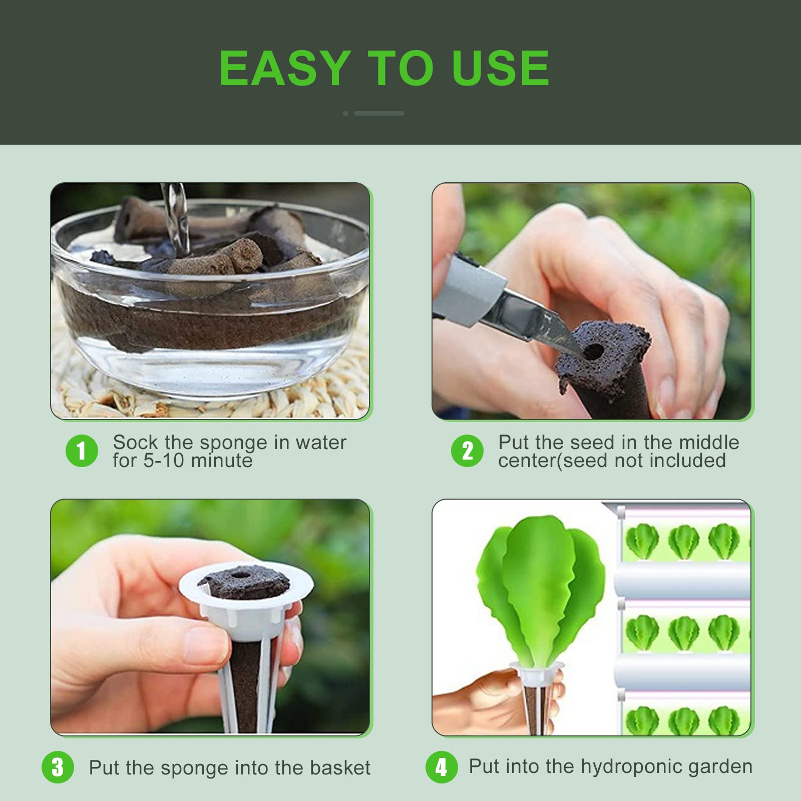 YBB sponge compatible with Aerogarden and other hydroponic systems