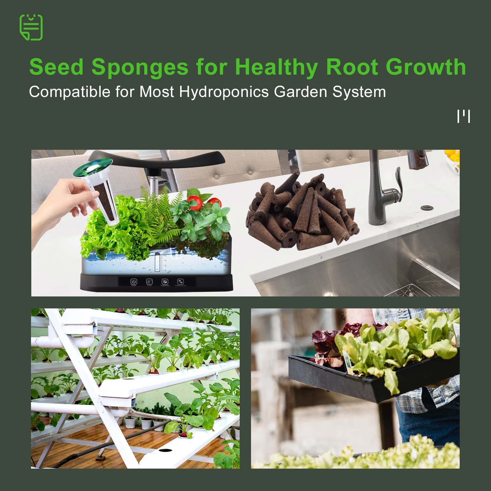 YBB biodegradable peat sponge with no plastic waste