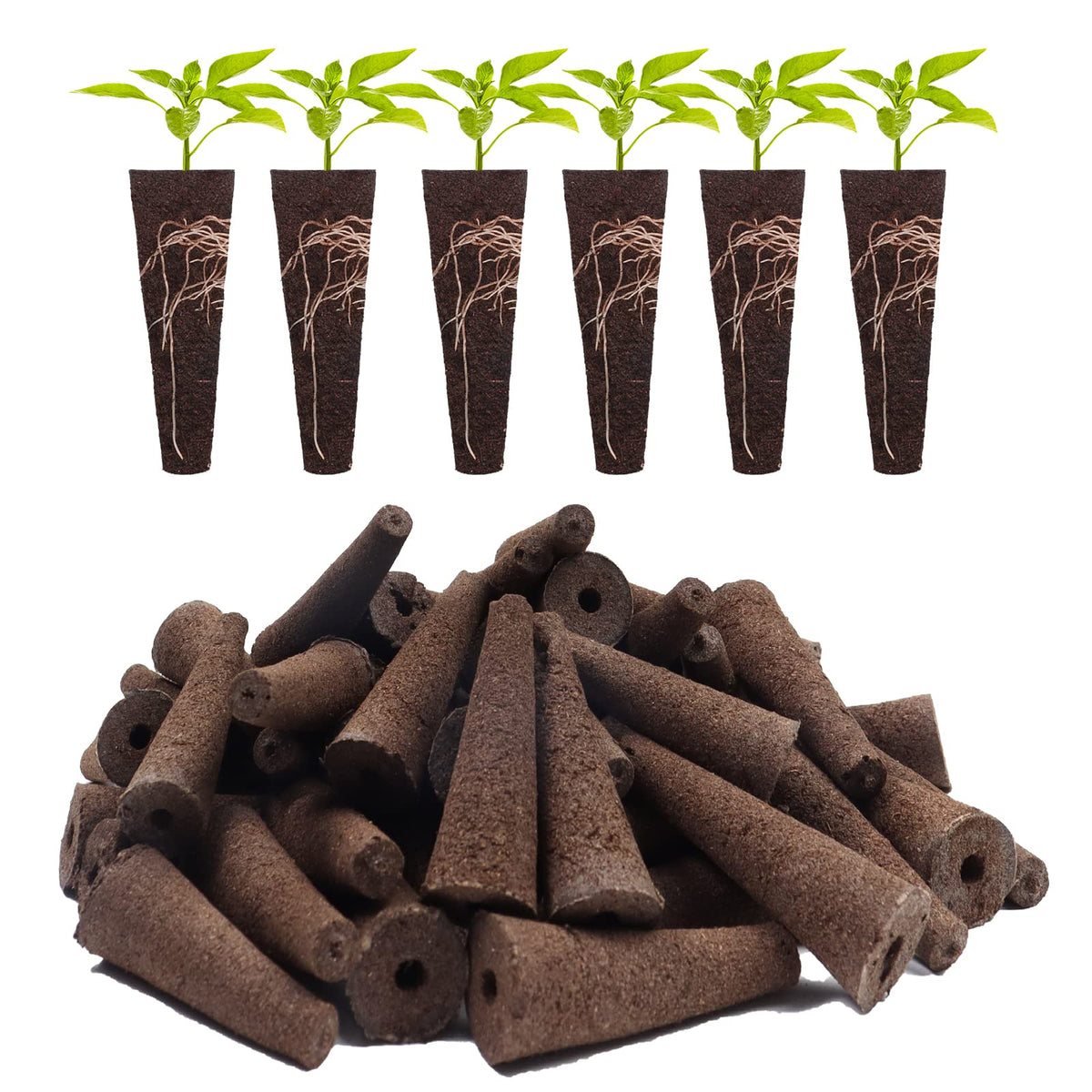 YBB hydroponic grow sponges 50-pack for clean seed starting and easy setup