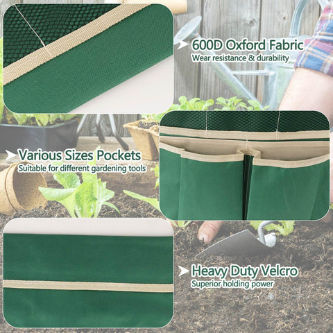 YBB kneeler attachment keeps spades and gloves within reach.