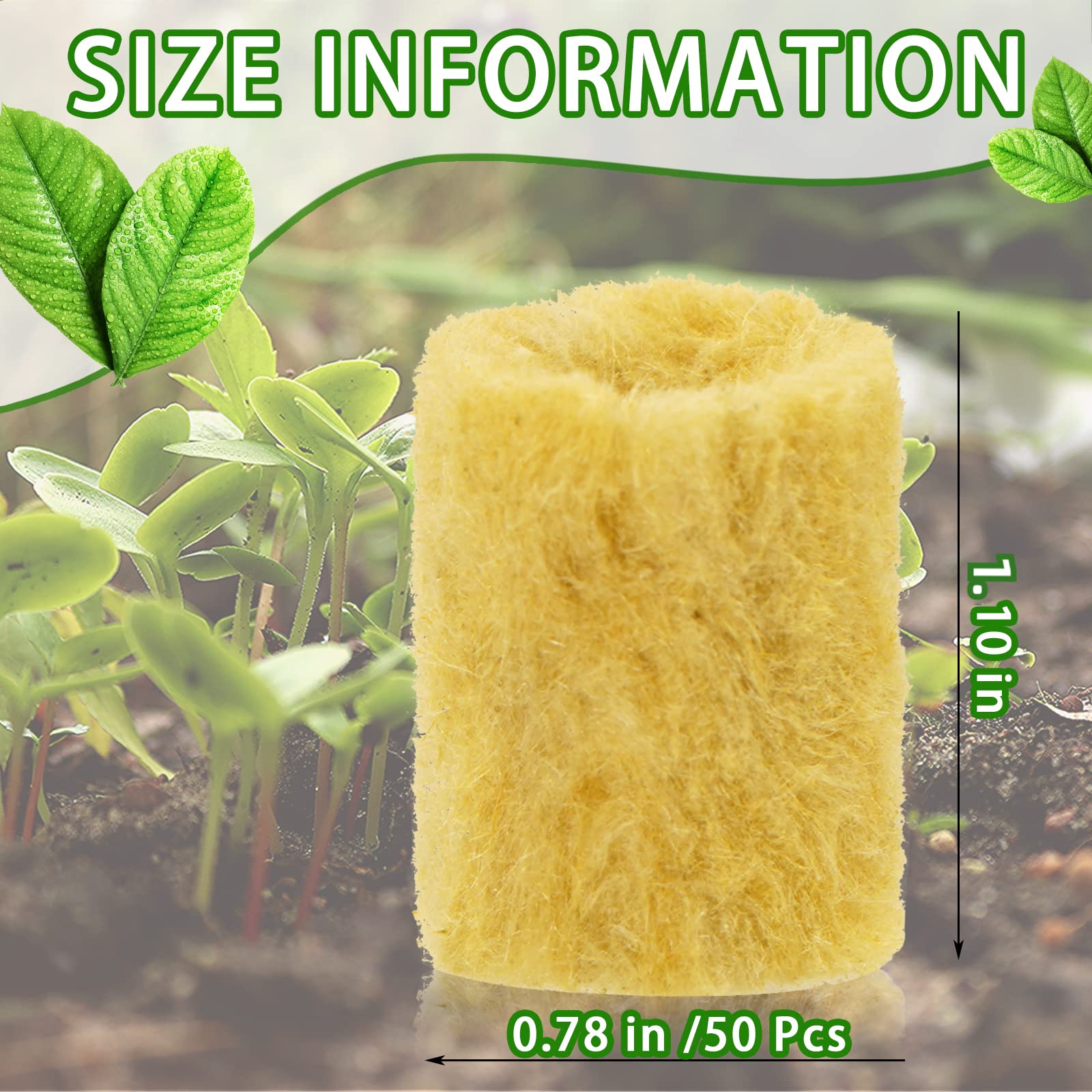 YBB round rockwool plug demonstrates nutrient absorption with oxygen balance