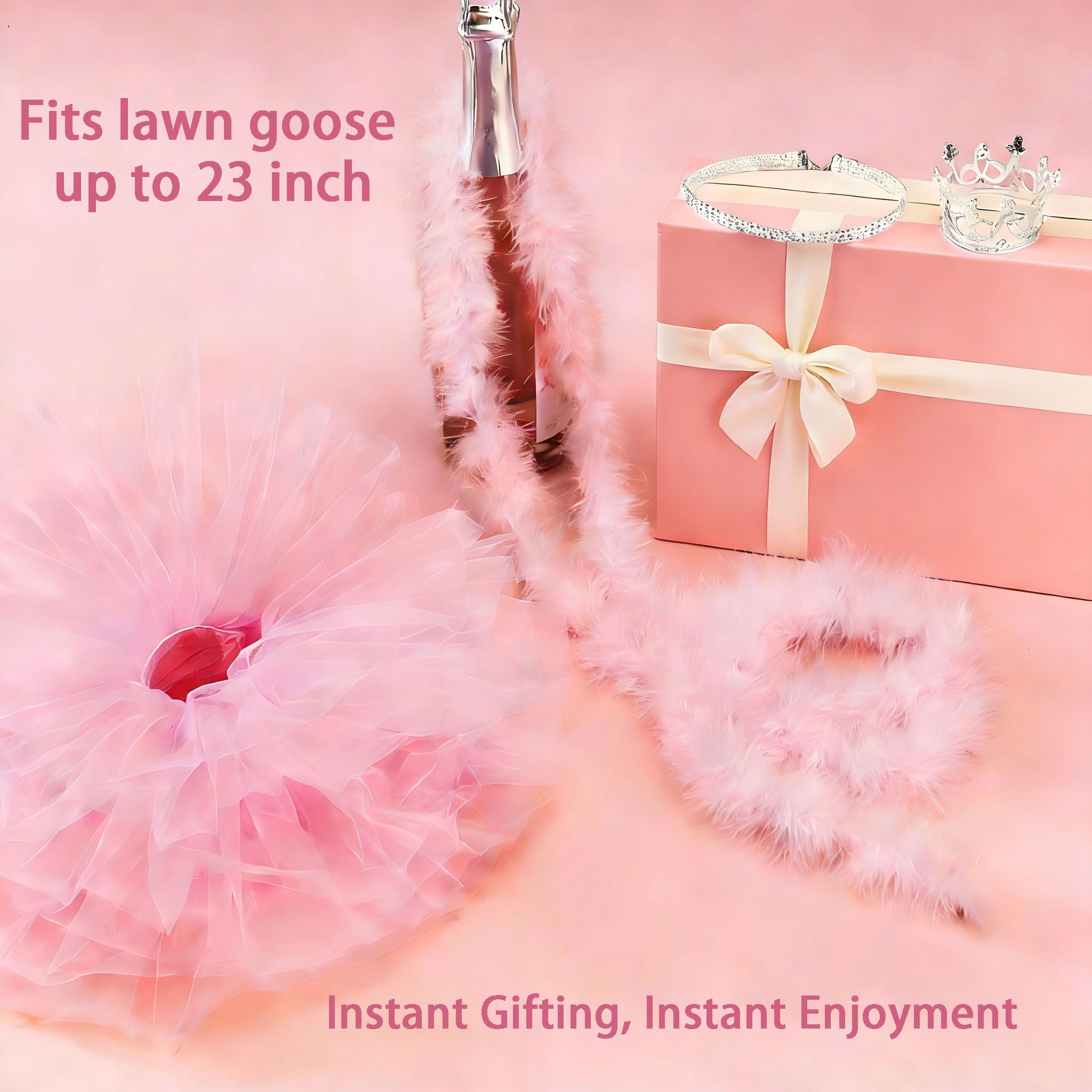 YBBOTT pink skirt brightens the yard with playful color and charm.