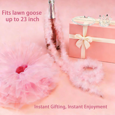 YBBOTT pink skirt brightens the yard with playful color and charm.