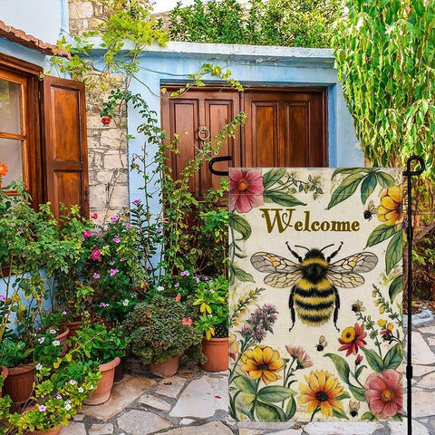YBHWOGI double-sided garden flag ensures visibility from both directions for curb appeal.