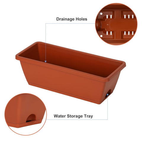 YBING plastic planter with drainage holes prevents root saturation