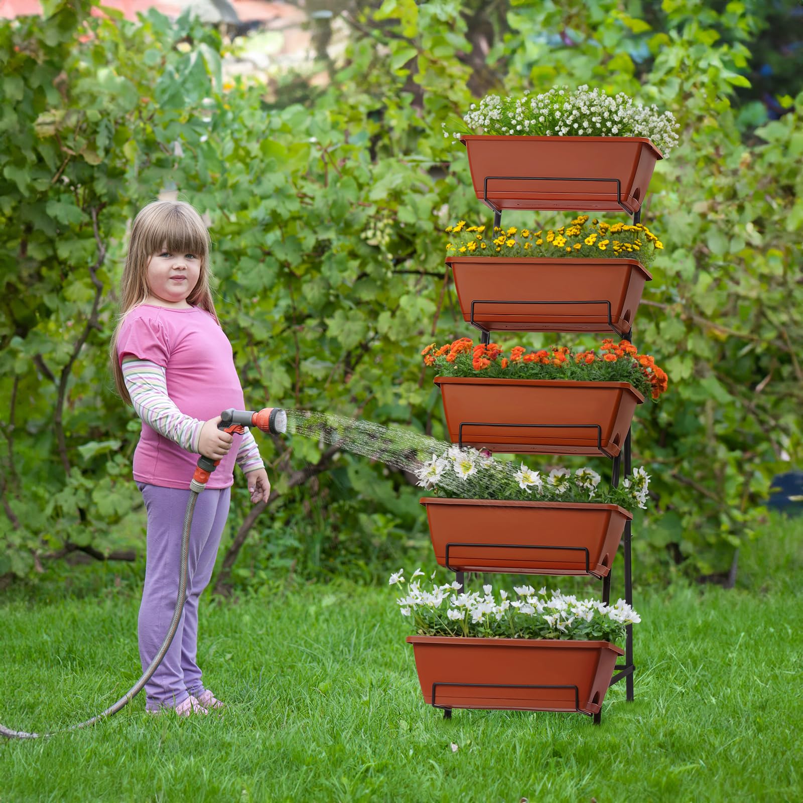 YBING sturdy iron frame with triangular design offers stability